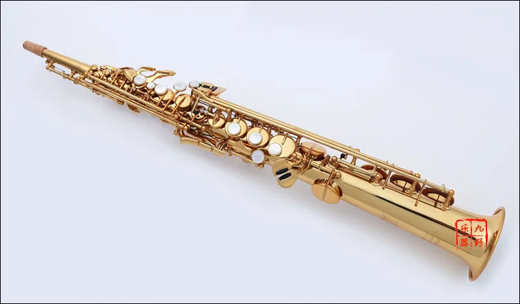 Germany Keilwerth ST110 Soprano Straight Tube Saxophone Brass Gold Lacquer B Tune Sax With Mouthpiece Professional Instrument