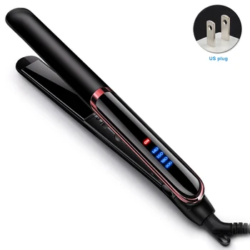 

Adjustable Temperature Negative Ion Dual Use Hair Straightener Portable Electric Curler Easy Apply Fast Heating Digital Display