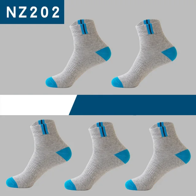 QY010 Gray blue 5 пар = 10 шт., мужские носки, Классические носки бизнес-бренда, Calcetines Hombre, мужские качественные дышащие хлопковые повседневные носки, EU39-42, Meias - Цвет: QY010 Gray blue
