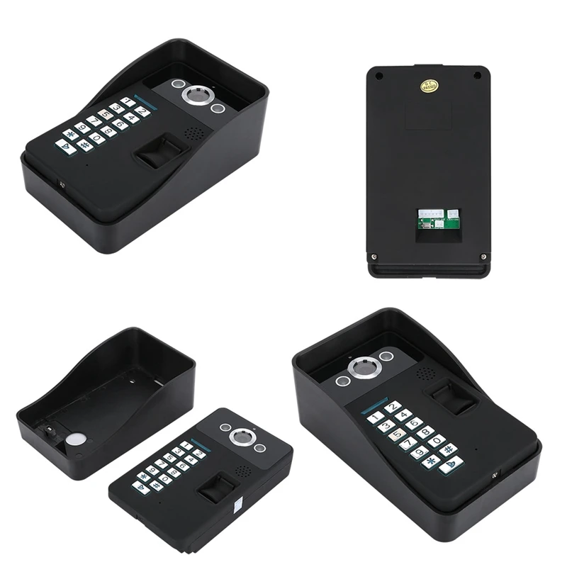 NEW-7Inch TFT Распознавание отпечатков пальцев RFID пароль видео домофон дверной Звонок