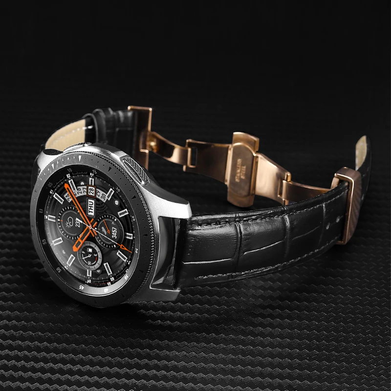 Кожаный ремешок для Samsung Galaxy 3 Gear S2/S3 Classic Frontier Active 2 Huawei Watch GT 2e HONOR es /Watch GS