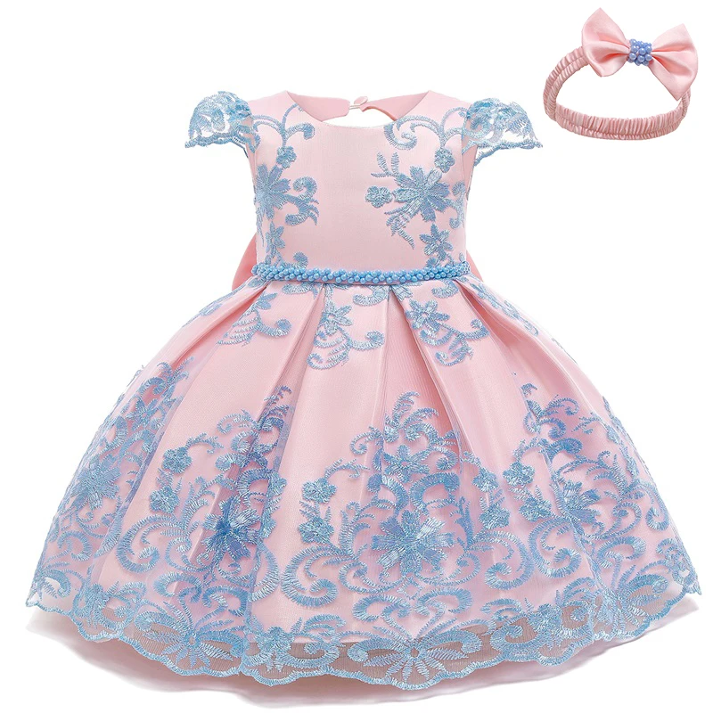 Dress 5 Платье для маленьких девочек одежда для маленьких девочек на день рождения, 1 год крестильное платье для новорожденных девочек, платья принцессы для девочек, размер От 0 до 2 лет - Цвет: Dress 5
