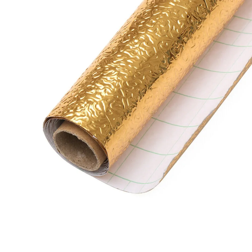 Kitchen Oil Proof Waterproof Stickerr Aluminum Foil Gold  Self Adhesive Wall Sticker Kitchen Decor Wallpapers DIY (7)