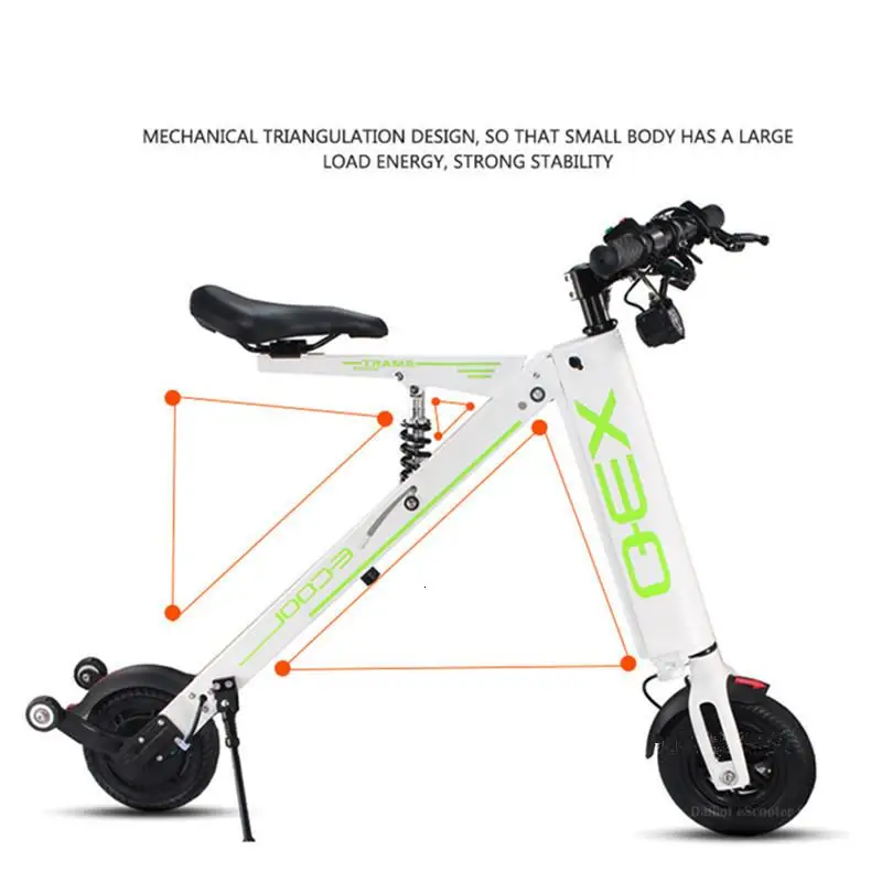Foldable Electric Skateboard Two Wheels Electric Scooters 10 Inch 300W 36V Off Road Adult Lightweight Electric Scooter Bike (42)