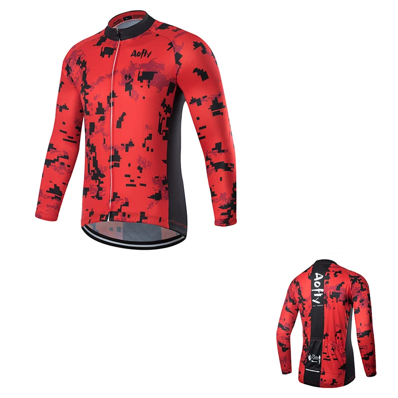 Aofly Топ Qualidade Ciclismo Джерси Manga comprida MTB Bicicleta Roupas de Ciclismo Спортивная одежда для езды на велосипеде de Montanha Roupas de