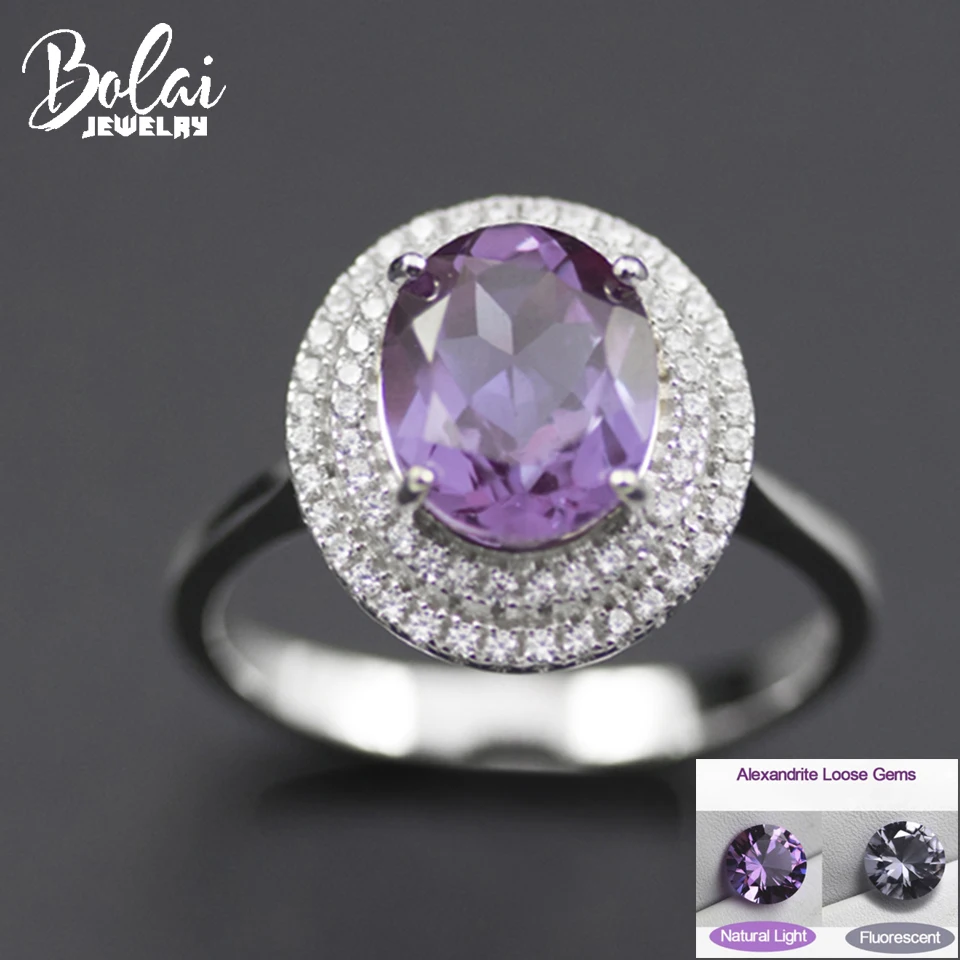Color Change Alexandrite Ring Genuine 925 Sterling Silver Oval Created Gemstone Fine Jewelry for Women Ladies Wedding Rings 2019 Color Change Alexandrite Ring Genuine 925 Sterling Silver Oval Created Gemstone Fine Jewelry for Women Ladies Wedding Rings 2019