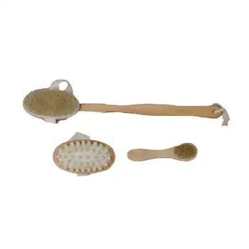

Bath Brushes Set Dry Brush Skin Body Exfoliating Massager Bath Shower Scrubber Loofah Spon Shower Set