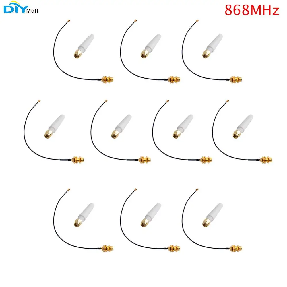 

10pcs/lot 868MHz Antenna U.FL IPEX to SMA Connector for 0.96 OLED ESP32 Lora Development Board