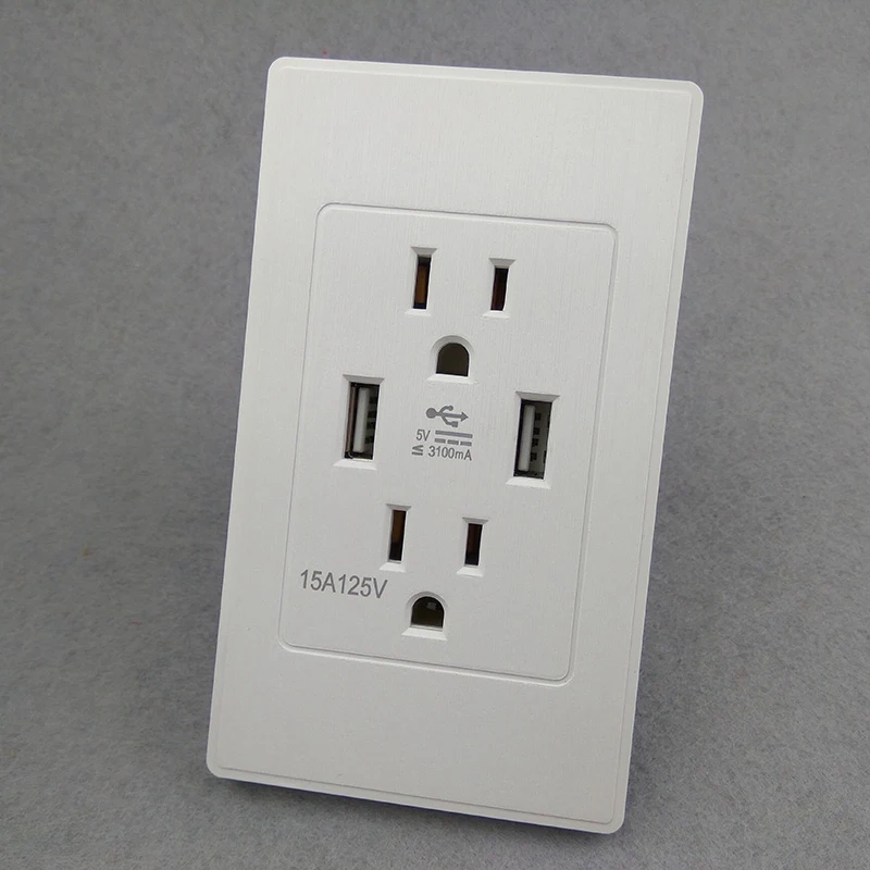 Американский двойной Usb розетка американский стандарт розетка США 3.1A Usb розетка панель США вилка