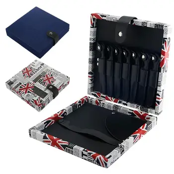 

Pro Salon Barber Hair Styling Scissors Case PU Leather Shear Comb Organizer Storage Box For Hair Cutter Scissors Combs Organizer