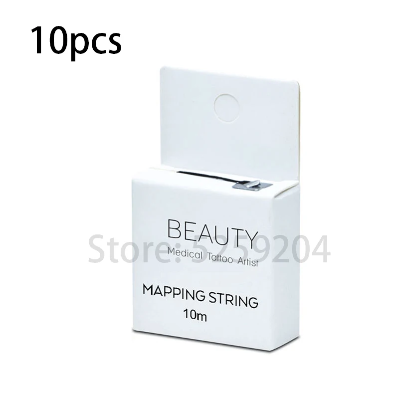 Картографическая пре-чернильная струна для микроблейдинга eyebow Make Up dying Liners Thread Semi Permanent позиционирование бровей измерительный инструмент - Цвет: 10 box white