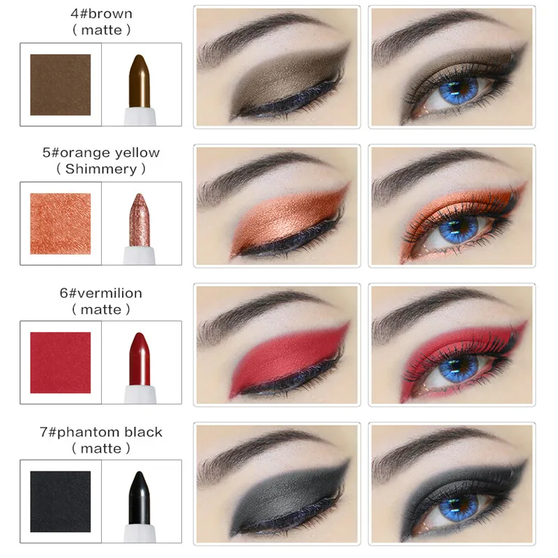 

Fashion Natural Shimmer Matte Eye Shadow Pen Pigment Nude Smoked Glitter Long-lasting Waterproof Eye Shadow Beauty Pen Cosmetics