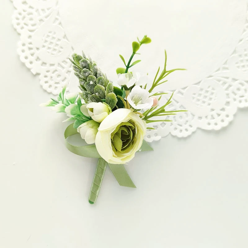boutonniere wedding accessories brooch flowers corsage groom pin (23)