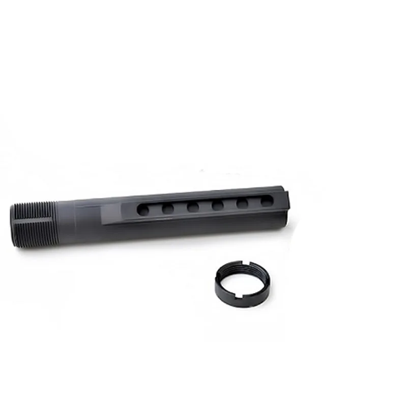 Черный Mil-Spec buffer tube with castle nut - Цвет: Черный