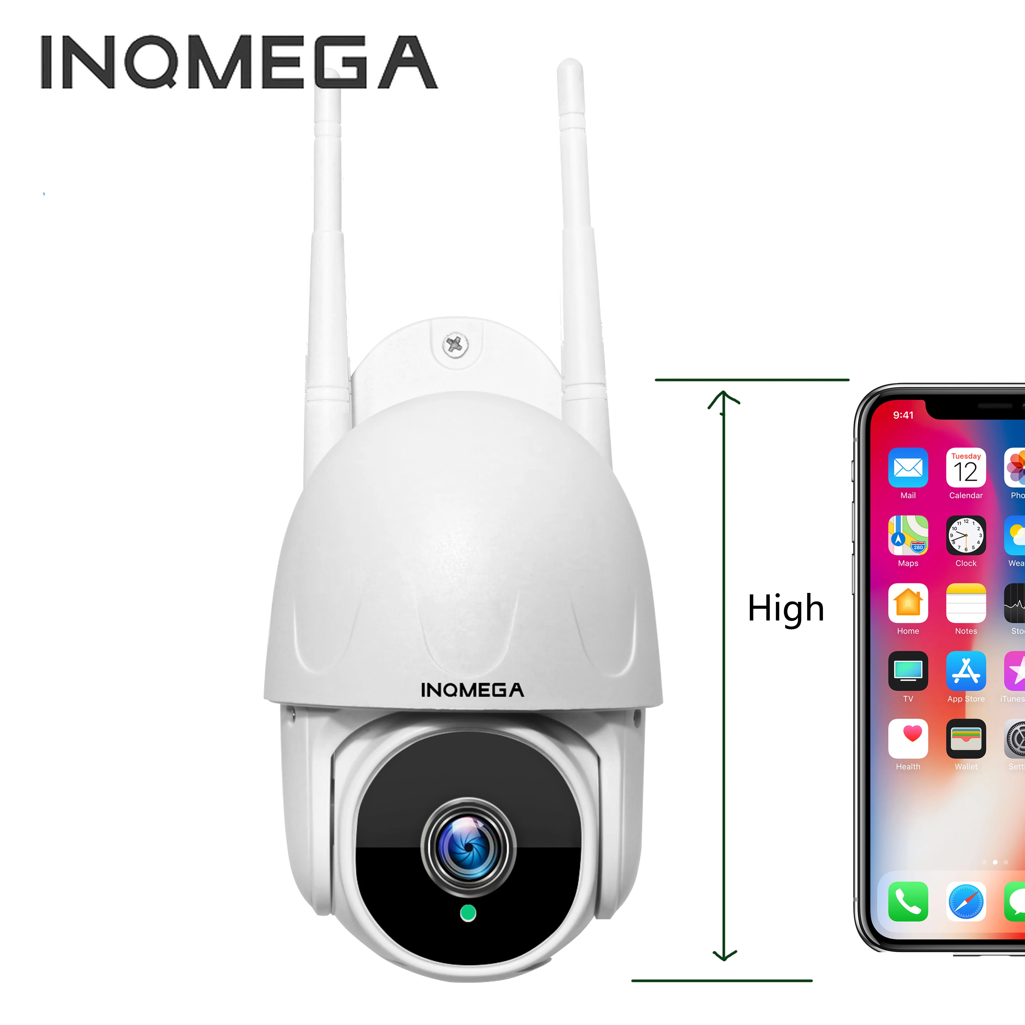 IP камера INQMEGA купольная 2 МП PTZ 1080P PTZ|Камеры видеонаблюдения| |