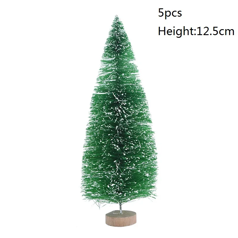 5pcs 12.5cm green 5 шт., искусственная Рождественская елка, искусственная сосна, дерево для украшения дома, детский подарок, пластиковая елка, новогодняя, Рождественская, navidad, товары для декора - Цвет: 5pcs 12.5cm green