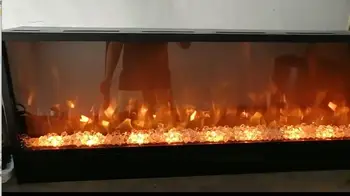 

free shipping electric fireplace 116cmx50cmx15cm with crystal,with heat function with color changing