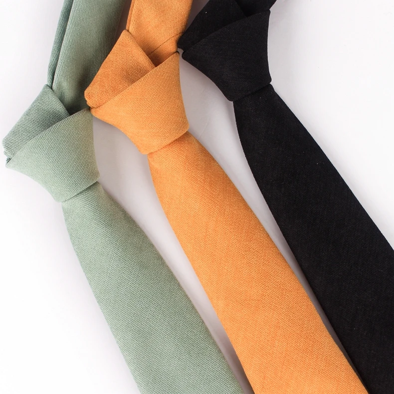 VAGUELETTE однотонные черные/красные/зеленые/розовые мужские галстуки для мужчин хлопок ручной работы узкий галстук 6,5 см мужские галстуки 2019