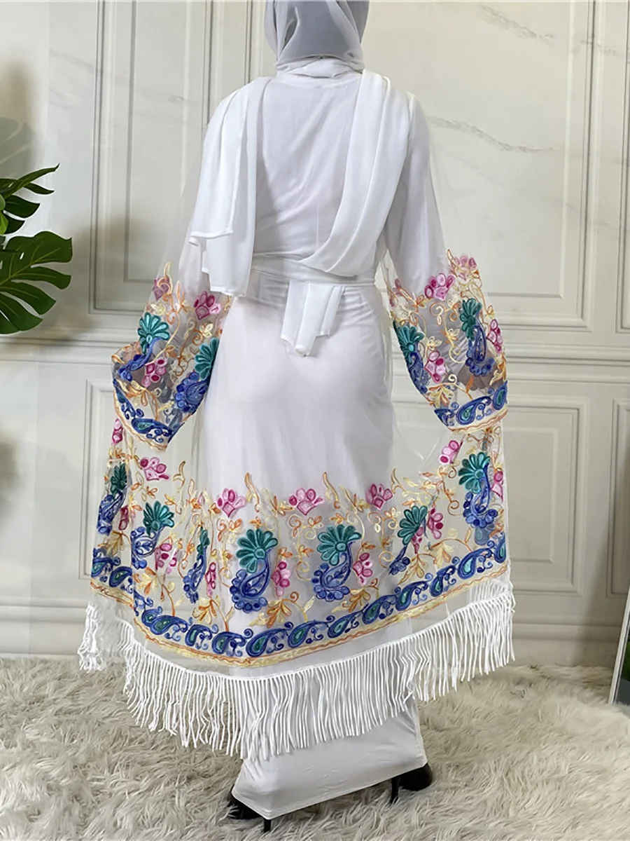 1904#New Arrivals Arab Fashion Printed Lantern Sleeve Cardigan Robe Muslim Abaya - CHAOMENG MUSLIM SHOP