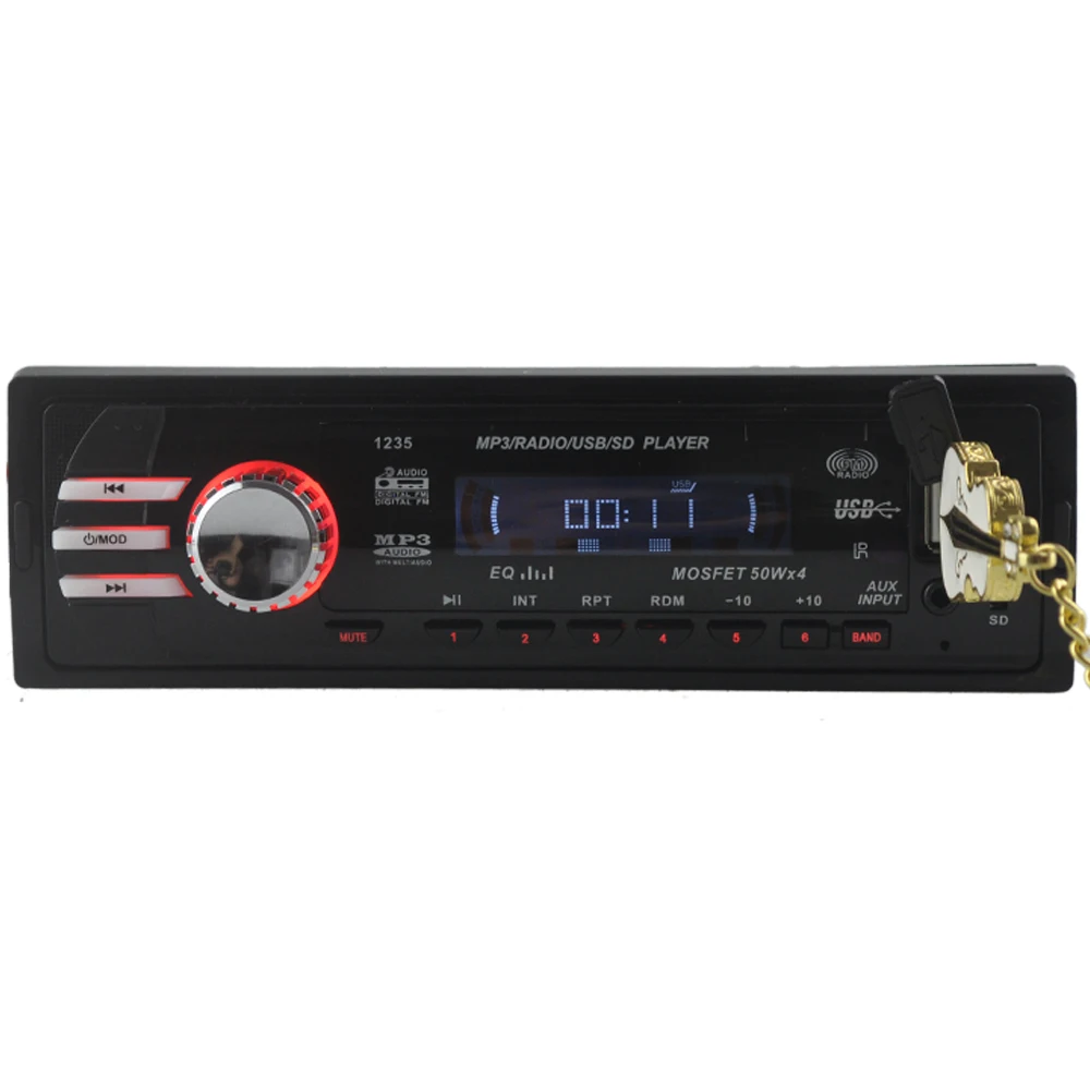 2015 Новый 12 В Автомагнитола стерео MP3-плеер 1 Din In-Dash fm-радио AUX IN/SD/USB порт пульт дистанционного управления
