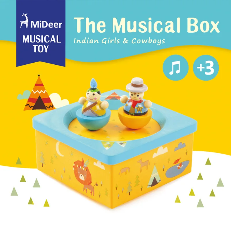 MiDeer Mi Deer индийская музыкальная шкатулка вращающаяся Лебединое озеро деревянная музыкальная шкатулка обучающий детский музыкальный инструмент. 4