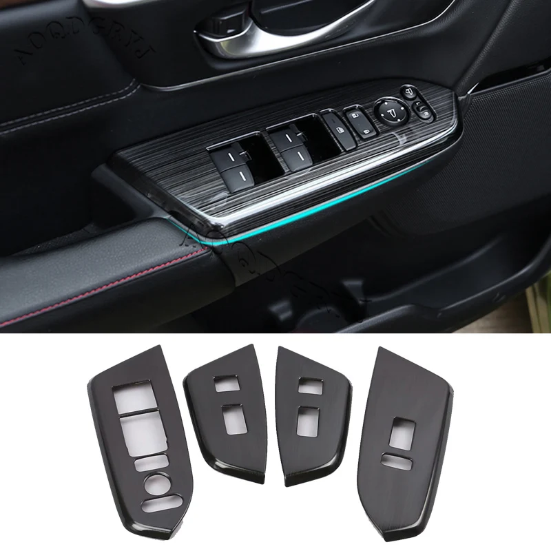 

Fits For Honda CR-V 2017-2020 Deluxe Version Stainless Steel Windows Control Panel Moulding Trim Covers