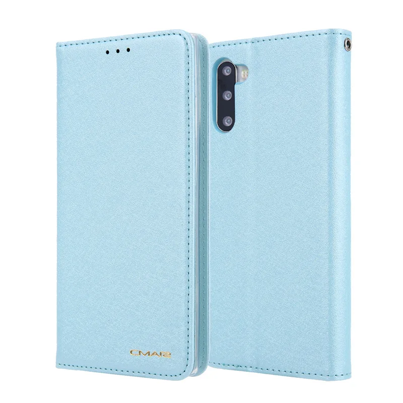 Note 10+ кожаный чехол из шелковой ткани для Samsung Galaxy S8 S9 S10 Plus S7 edge Note 8 9 чехол с магнитным откидным держателем для карт