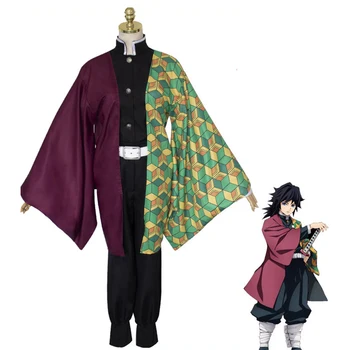 

Anime! Uniform Demon Slayer: Kimetsu no Yaiba Kamado Tanjirou Kimono Kamado Nezuko Gothic Halloween Cosplay Costume C162507AD
