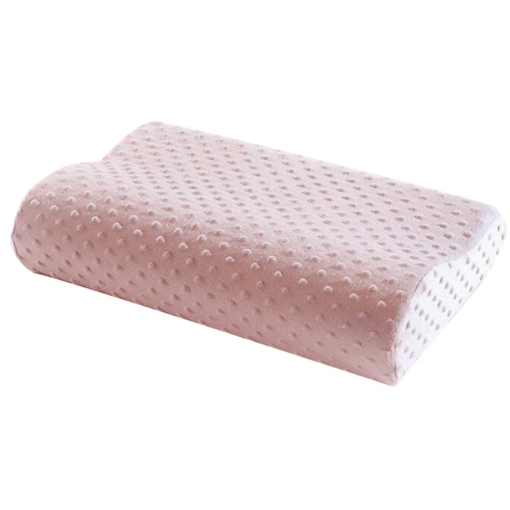 Новая подушка из пены с эффектом памяти, облегчающая боль в шее, поддержка шеи, защита для сна - Цвет: pink L