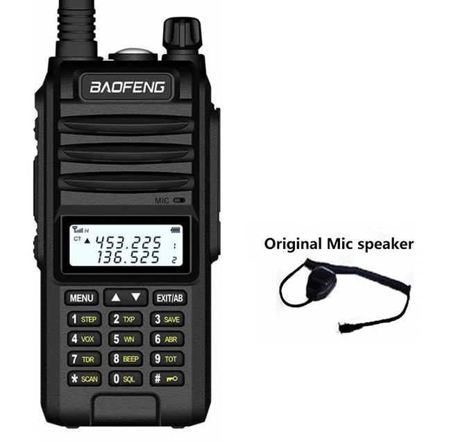 add mic speaker 2 шт. новая охотничья рация 10 км 20 км радио 10 Вт Baofeng vhf uhf walky talky long range ppt dual band cb радио comunicacion - Цвет: add mic speaker