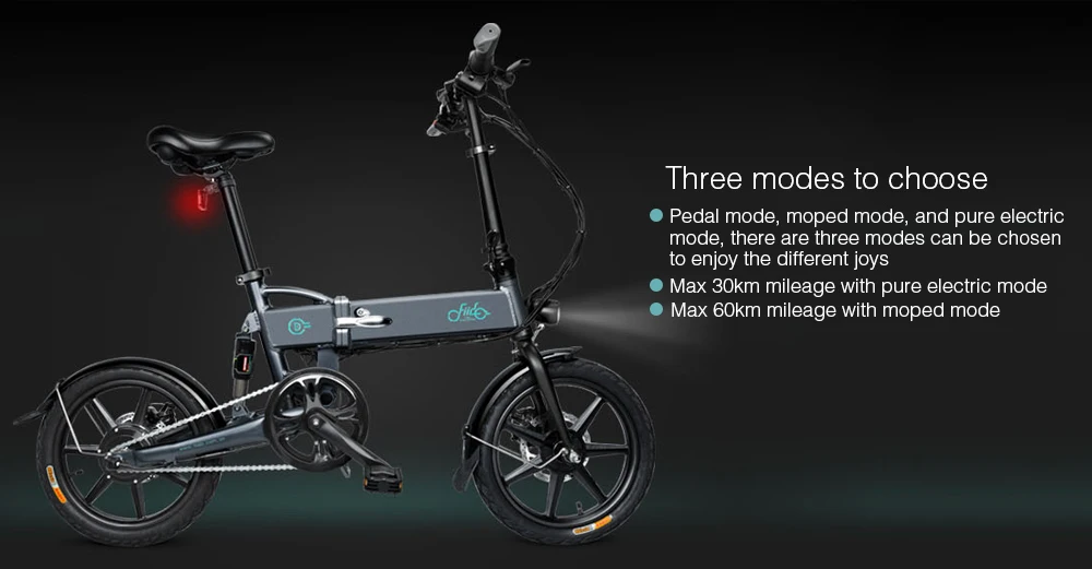 16 Inch Fiido D2 Adult Electric Bicycle 2 Wheels Electric Bicycle Mini 250W Folding Portable Electric Bike (6)