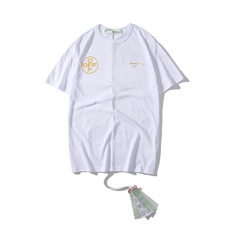 Европейская американская алфавитная стрела 19ss Off-White OW мужские/женские модные модели для влюбленных хлопковая Повседневная футболка с коротким рукавом и круглым вырезом