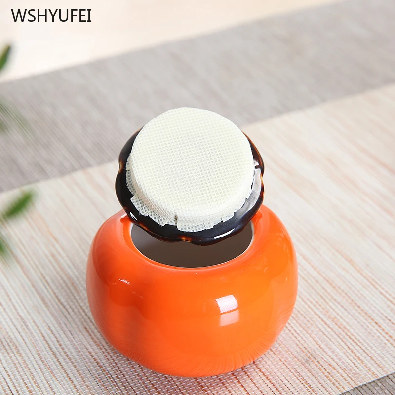 Persimmon persimmon wishful Завод керамический чай кофейные бобы конфеты печенье хурма влагостойкая закупориваемая банка свадебный подарок