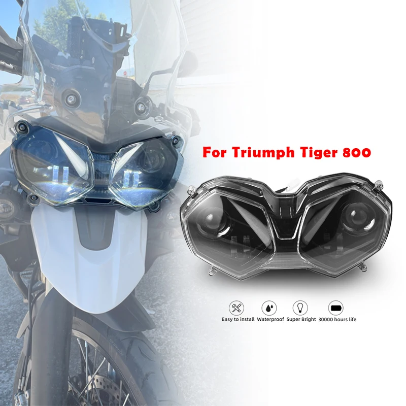 

（CE Certification）LED Headlight High/Low Beam With Angel Eyes DRL Assembly Kit And Replacement For triumph tiger 800