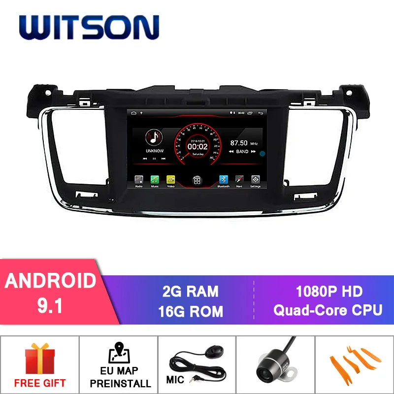 WITSON Android 8,0 ips HD экран для PEUGEOT 508 gps радио навигации 4 ГБ оперативная память+ ГБ 32 флэш 8 Восьмиядерный стерео DVR/wi fi DSP DAB - Цвет: AC8227L Android 9.1