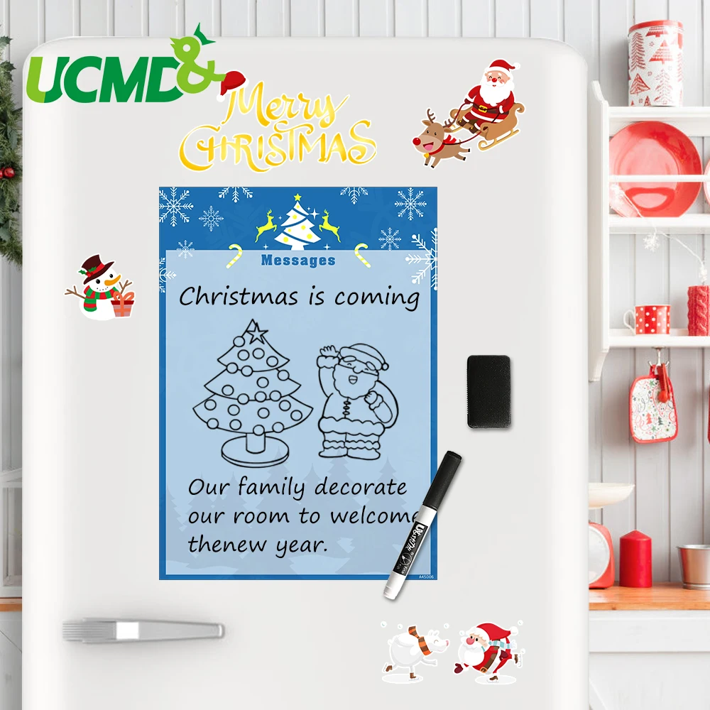 Гибкие рождественские магниты на холодильник магнитные доски для записей и