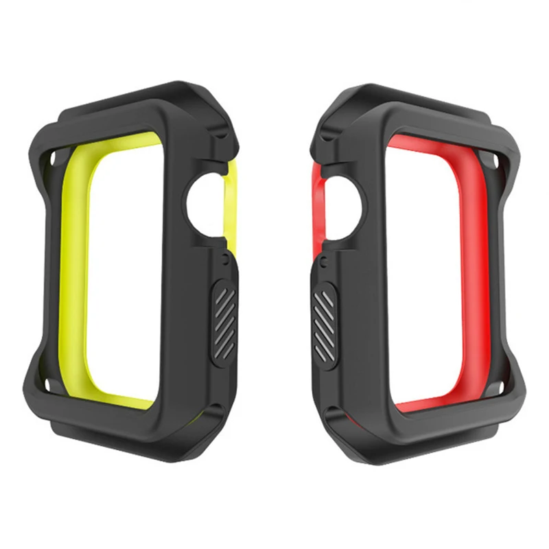ALPQ 2 шт./лот силиконовый простой чехол для Apple Watch 40 мм 44 мм для часов серии 4 3 2 1 38 мм 42 мм ударопрочный чехол - Цвет: Yellow and Red