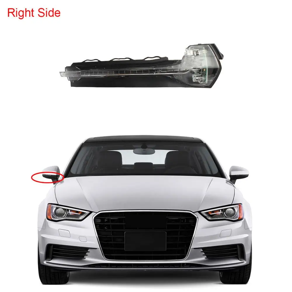 Левый и правый светодиодный боковое зеркало Сигналы поворота свет для AUDI A3 8V 2013- RS3 - Испускаемый цвет: Right