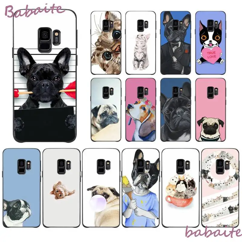 Babaite Funny Animal pattern dog cat Luxury Unique Design PhoneCase for Samsung GALAXY S5 6 7 EDGE PLUS 8 9 Mobile Cover | Мобильные
