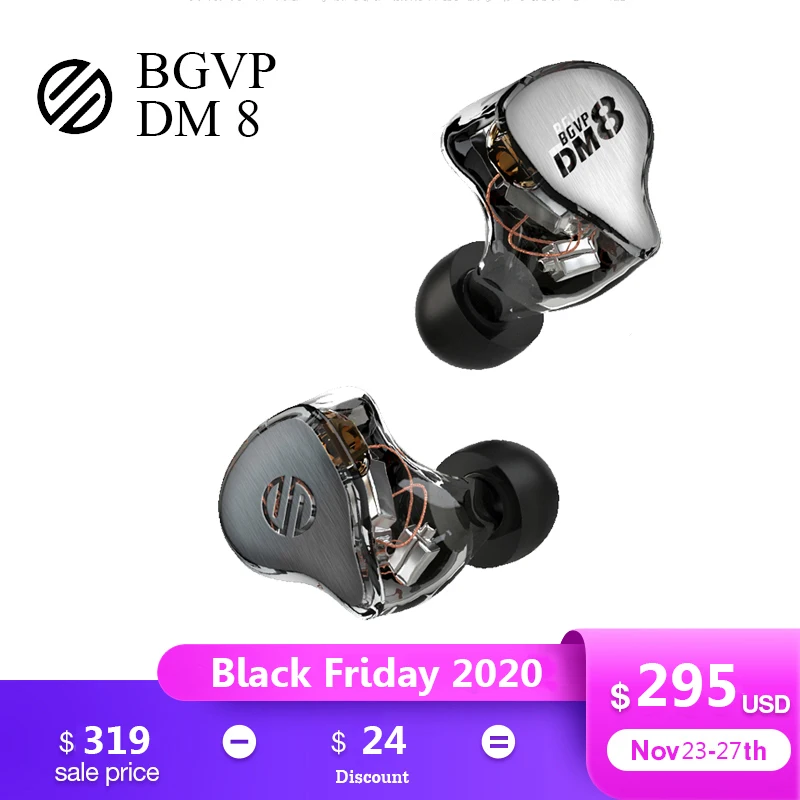 BGVP DM8 Knowles Sonion Balanced 8BA Hybrid In