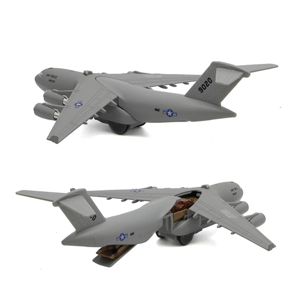 1/32 C17 транспортный самолёт музыкальная светодиодная модель настольное украшение