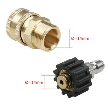 

High Pressure M22 X 14mm Hose Quick Connect 5000PSI Pressure Washer Kit Adapters