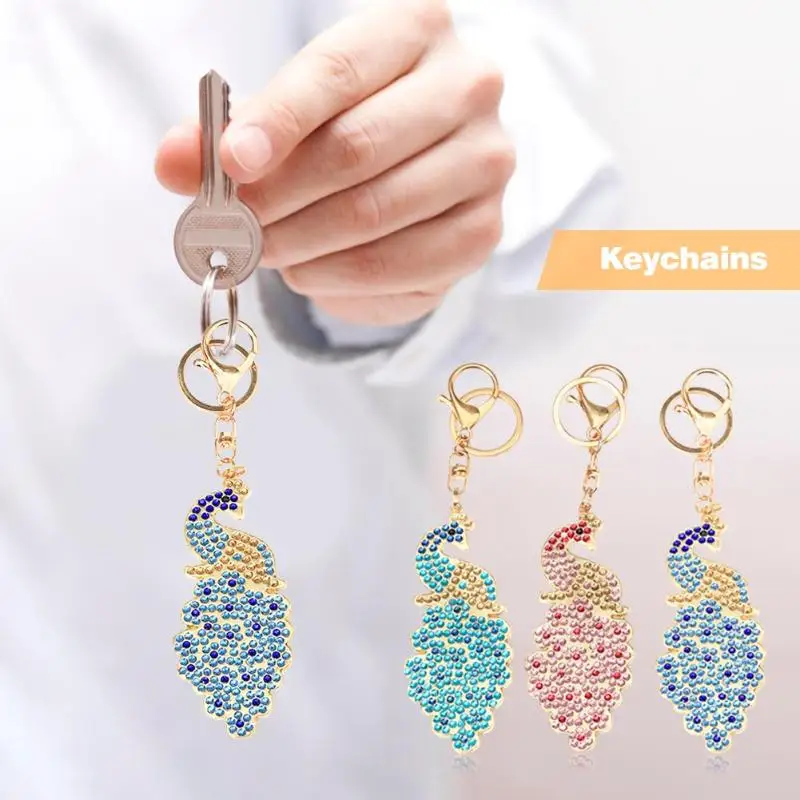 3 шт./компл. DIY Алмазный брелок специальная форма полный Алмазная картина брелок для ключей Вышивка крестом женский брелок со стразами