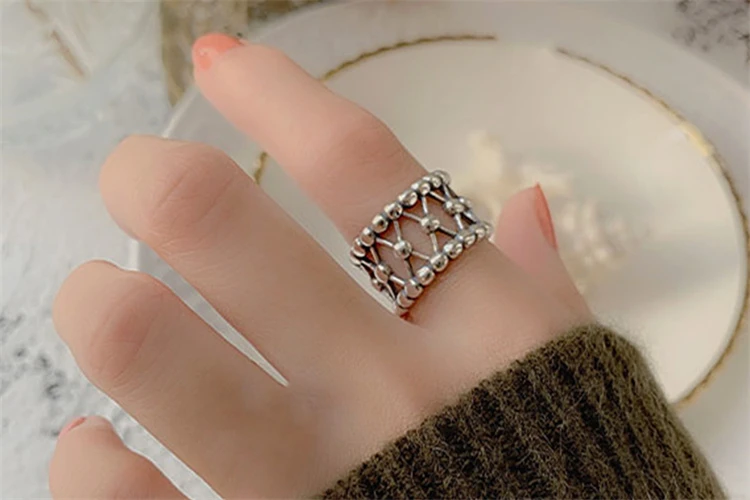 مجوهرات بالجملة علي بابا اكسبرس اكسسوارات نسائية خواتم امرأة عتيقة خواتم كبيرة حقيقية عالية الجودة