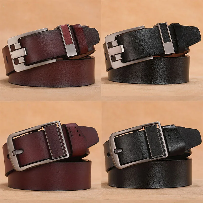 2023 New Cow genuine leather Mens belt cowhide strap for male