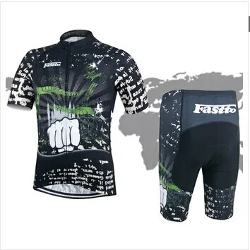 Fastto Ciclismo Jersey de acolchado pantalones cortos babero Шорты Ropa Ciclismo Bicicletas ciclismo maillot