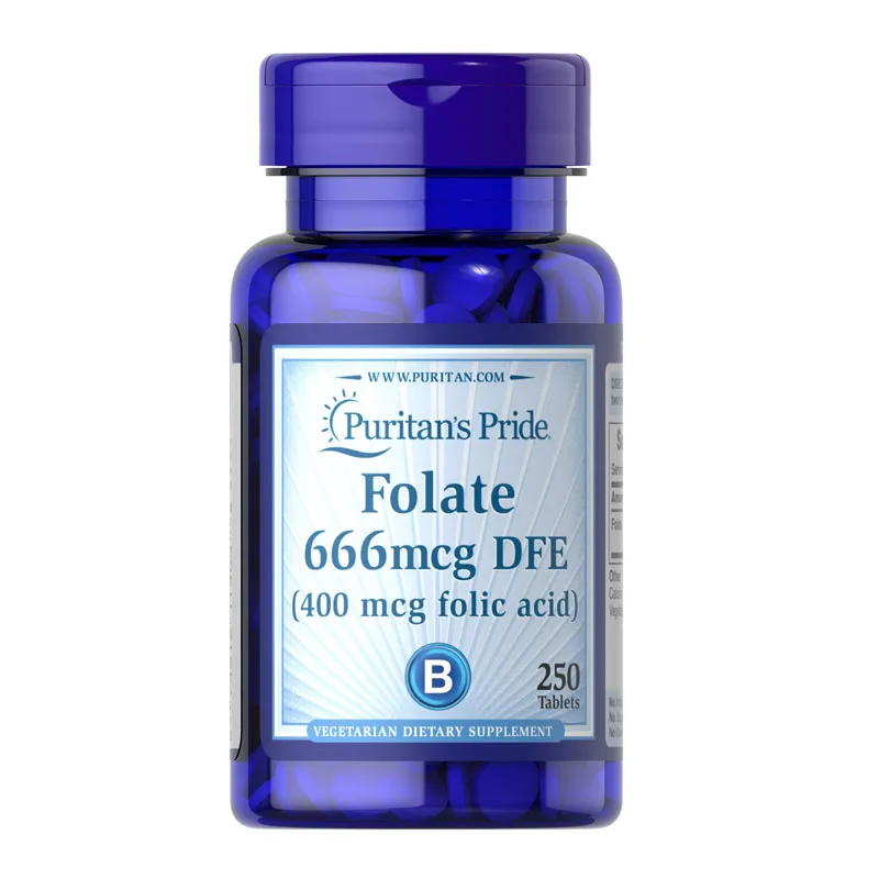 

Free shipping Folate 666 mcg DFE (400 mcg folic acid) 250 tablets