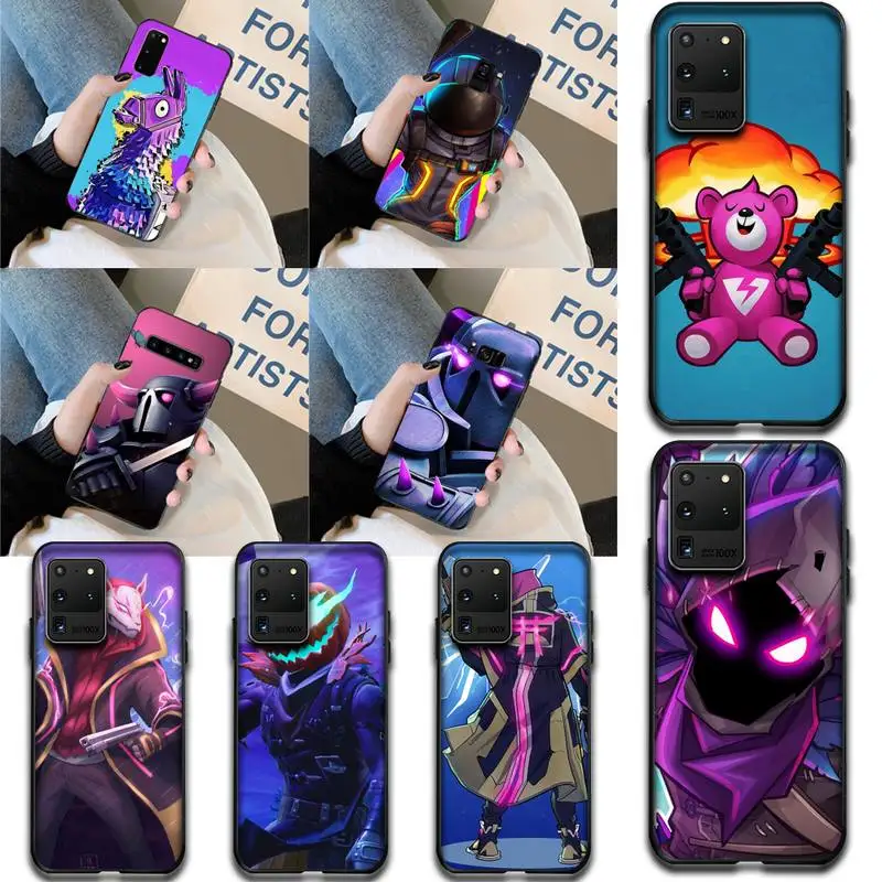 

HPCHCJHM Hot game FN battle royale TPU black Phone Case Cover Hull for Samsung S20 plus Ultra S6 S7 edge S8 S9 plus S10 5G