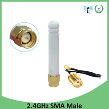 Антенна 2,4 Ghz wifi 2~ 3dbi SMA male 2,4 ghz antena wi fi antenne Zigbee небольшого размера антенна+ PCI U. FL IPX to RP-SMA кабель-косичка