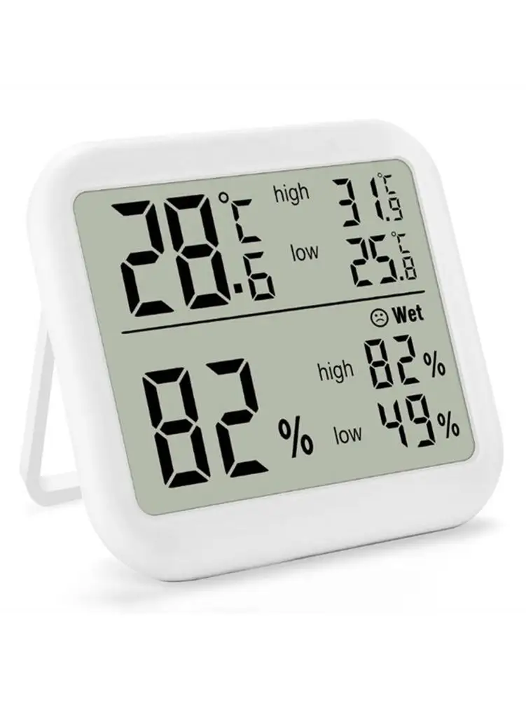Большой экран цифровой ЖК-дисплей Крытый термометр гигрометр Метеостанция домашняя детская комната Температура Влажность измеритель памяти